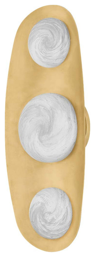 Corbett Lighting 472-03 Bezel 18" Tall 2700K LED Wall Sconce - Vintage Brass