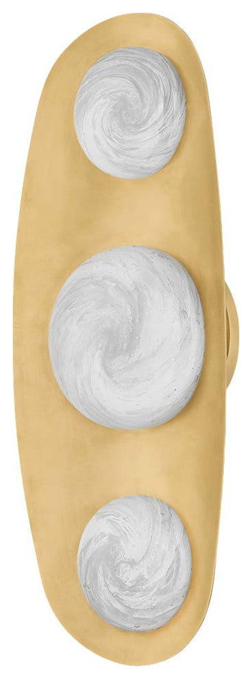 Corbett Lighting 472-03 Bezel 18" Tall 2700K LED Wall Sconce - Vintage Brass