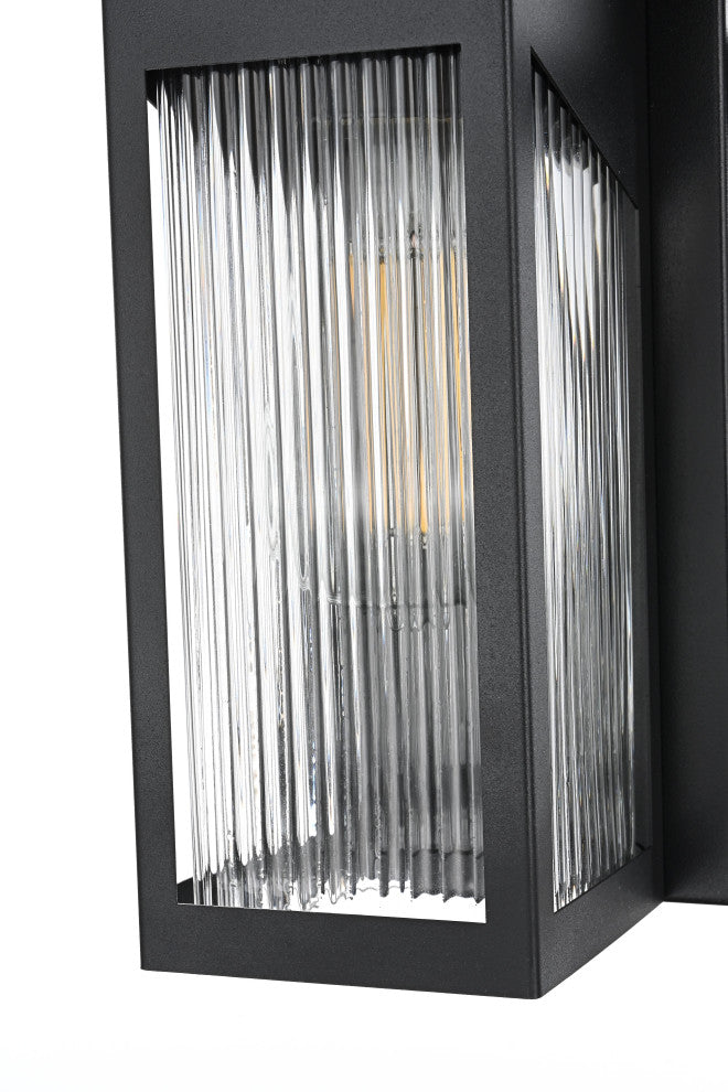 Home Living 5" Outdoor Wall Sconce, Black