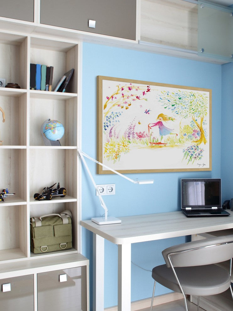 Marmont Hill, "Girl at Park" by Maya Gur Framed Painting Print, 18x12