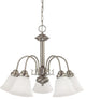 Ballerina 5 Light 24" Chandelier With Frosted White Glass