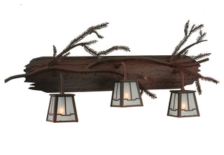 32 Wide Pine Branch Valley View 3 Light Vanity Light