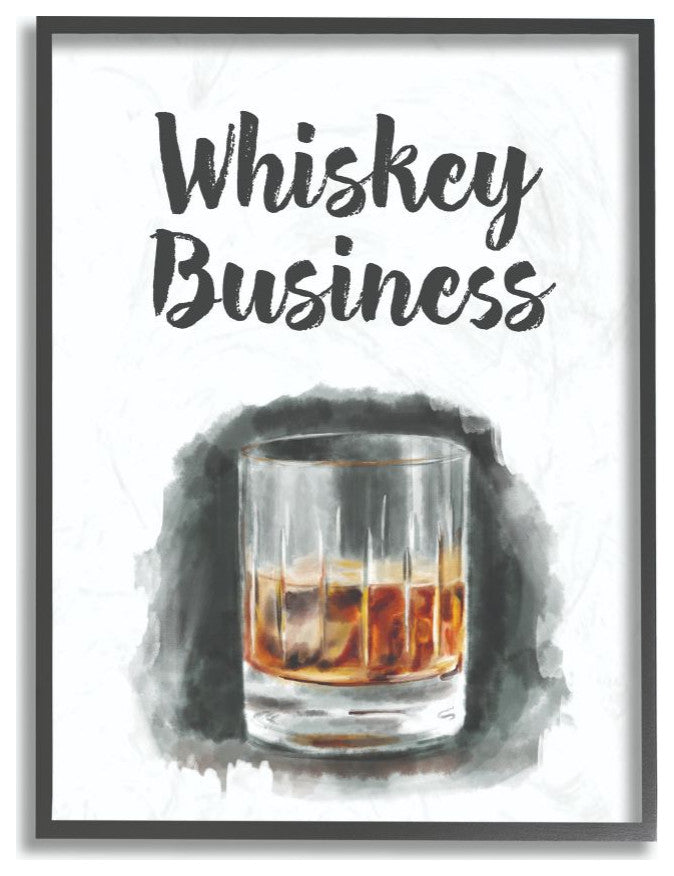 Stupell Industries Whiskey Business Bar Kitchen Drawing, 16 x 20