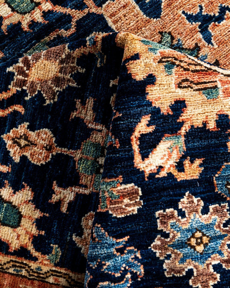 Serapi One-of-a-Kind Hand-Knotted Area Rug Blue, 6' 2" x 9' 1"