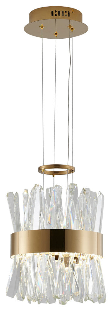 Bethel International LX61P10G 1-Light LED Pendant, Gold