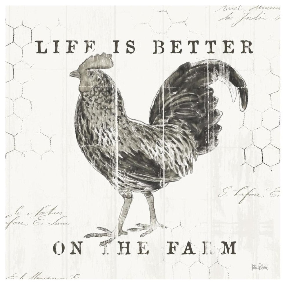 "Farmhouse Fresh III" Digital Paper Print by Katie Pertiet, 32"x32"