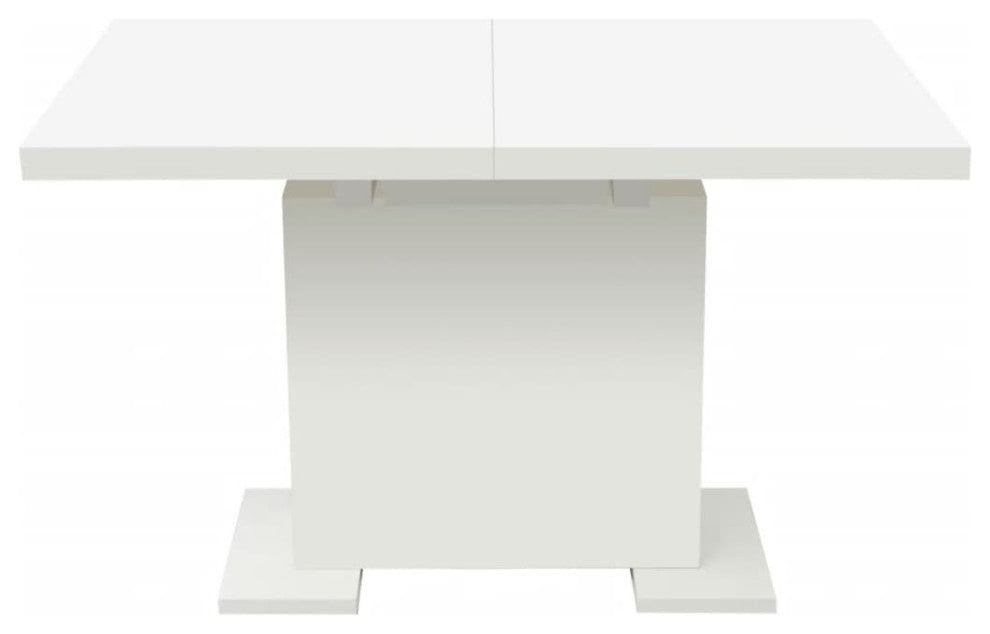 vidaXL Extendable Dining Table High Gloss White