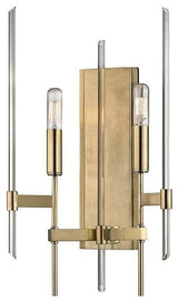 Hudson Valley Bari 2-Light Wall Sconce, Aged Brass