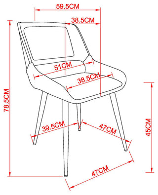 Mid-Century Modern Faux Leather Side Chair, White