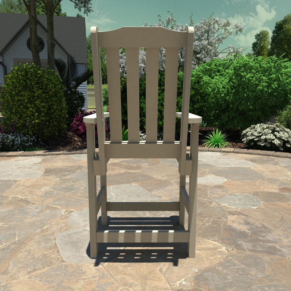 Springville Counter Dining Arm Chair, Weathered Acorn, Whitewash
