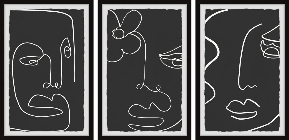 Future Beauties Triptych, Set of 3, 8x12 Panels