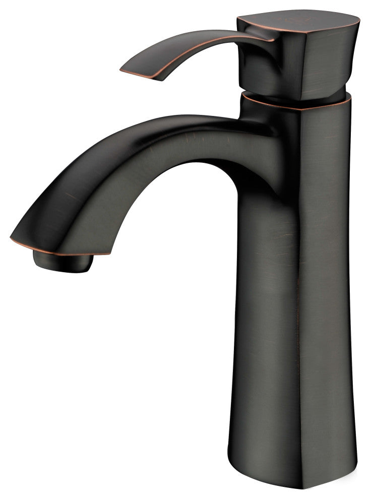 Rhythm Single Hole Single Handle Mid-Arc Bathroom Faucet, Oil Rubbed Bronze