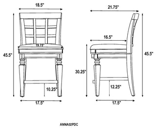 Napa Bar Stool With Back, Mahogany, 1, Bar Height