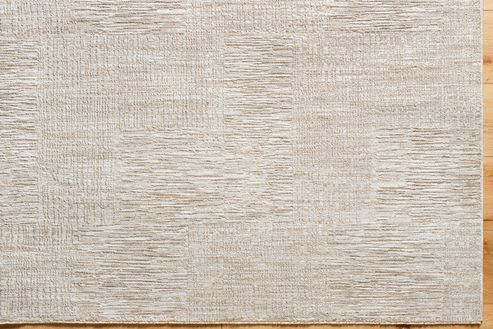 Surya Masterpiece MPC-2308 Machine Woven Area Rug, Light Gray, Medium Gray, Cream, 6'7" X 9'6"