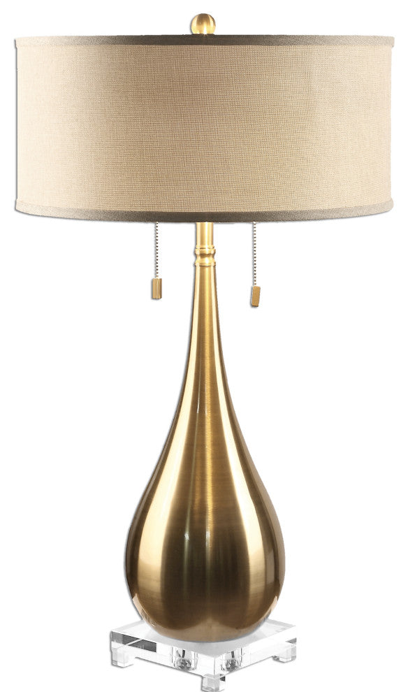Uttermost Lagrima Lamp, Brushed Brass