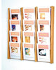 Wooden Mallet 12 Pocket Acrylic and Oak wall Display in Light Oak