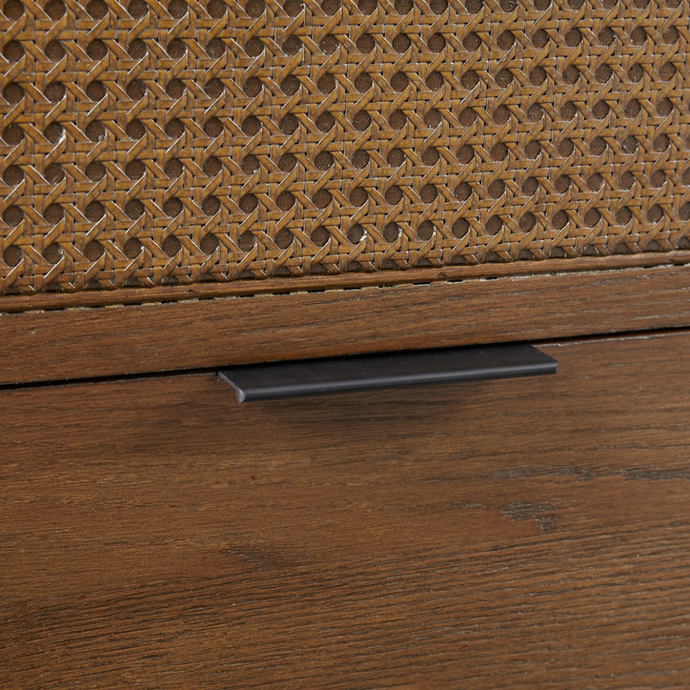 Madison Park Cali Cane 3-Drawer Accent Storage Chest, Natural