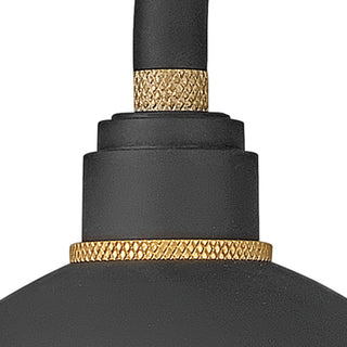 Hinkley Foundry Dome Medium Tall Gooseneck Barn Light, Textured Black