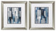 16" X 18" Brushed Silver Frame Mirage (Set Of 2)