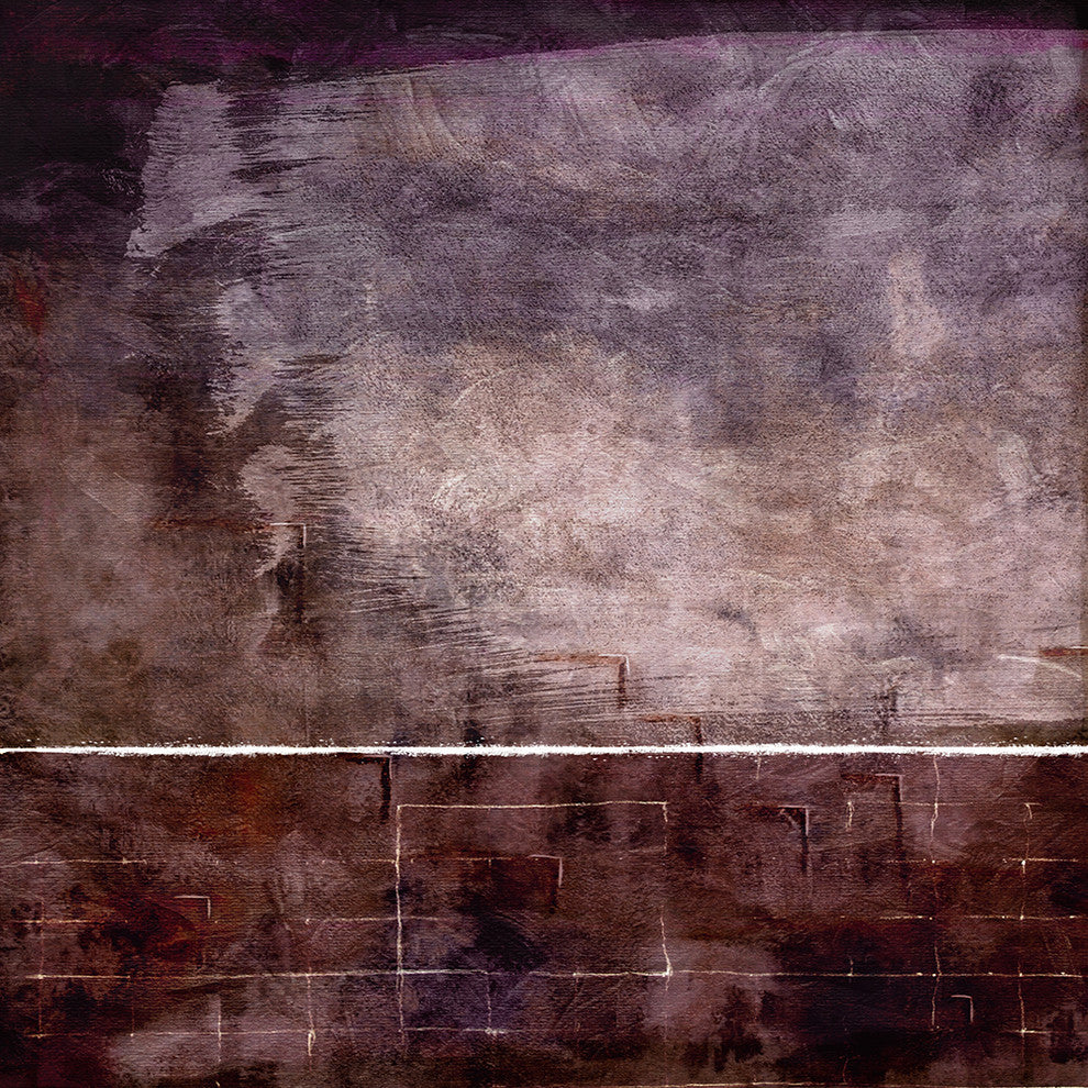 "Purple Grunge Two" Metal, 45"x45"