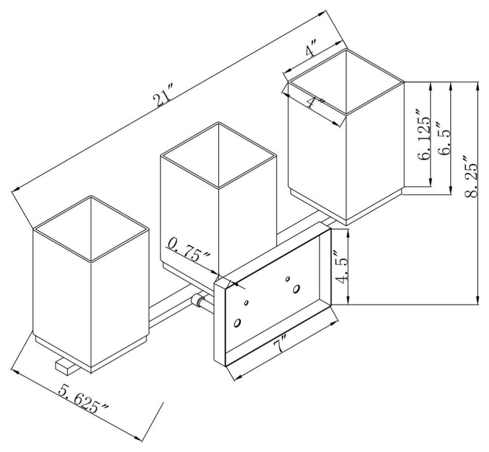3-Light Bath Bracket, Brushed Nickel