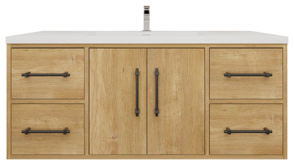 Victoria 48" Solid Wood Bath Vanity, Oak