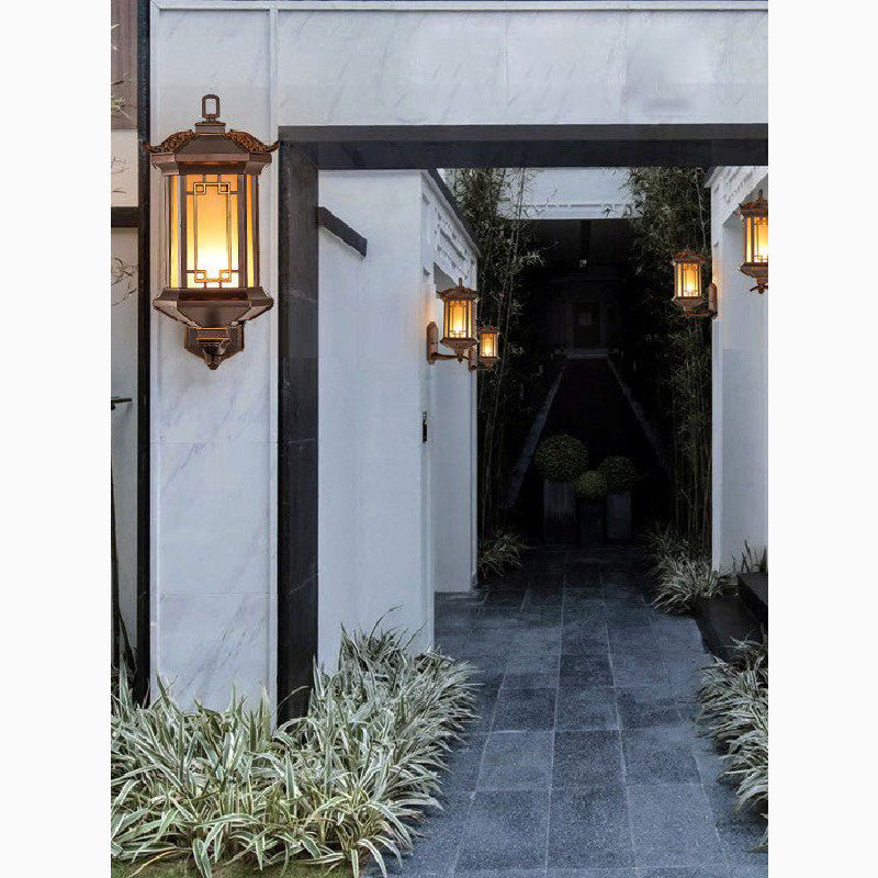 Vintage Outdoor Waterproof Wall Sconce in an Industrial Style for Porch, B