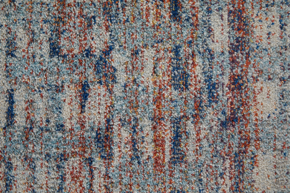 Weave & Wander Adelmo Abstract Contemporary Rug, Blue/Multi, 3'x5'