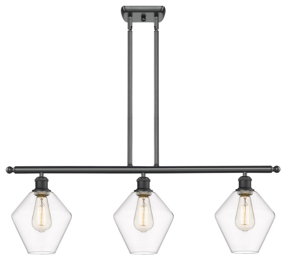 Innovations Cindyrella LED Island Light 516-3I-BK-G652-8-LED, Matte Black