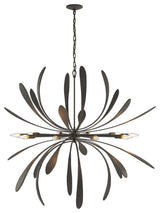 Dahlia Large Chandelier, Natural Iron Finish