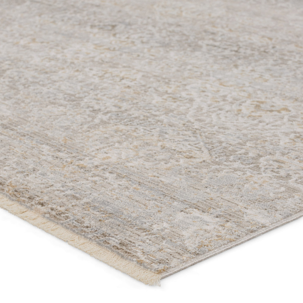 Vibe by Jaipur Living Wayreth Floral Taupe/ Silver Area Rug 5'3"X7'6"