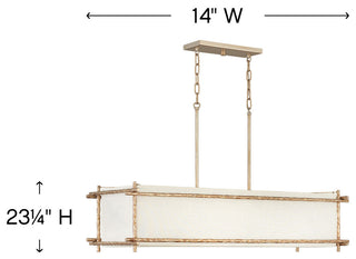 Tress 6-Light Chandelier, Champagne Gold