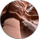 Dark Upper Antelope Canyon, Landscape Photo Round Metal Wall Art, 11"