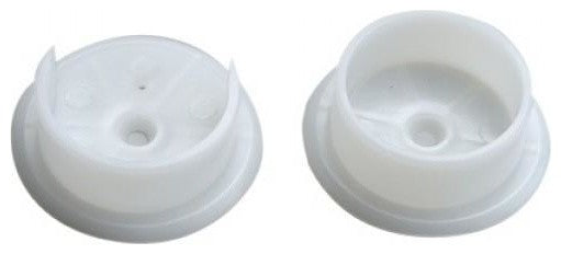 Nuk3y White Plastic Pole Socket Set 1.38", Set of 10, White