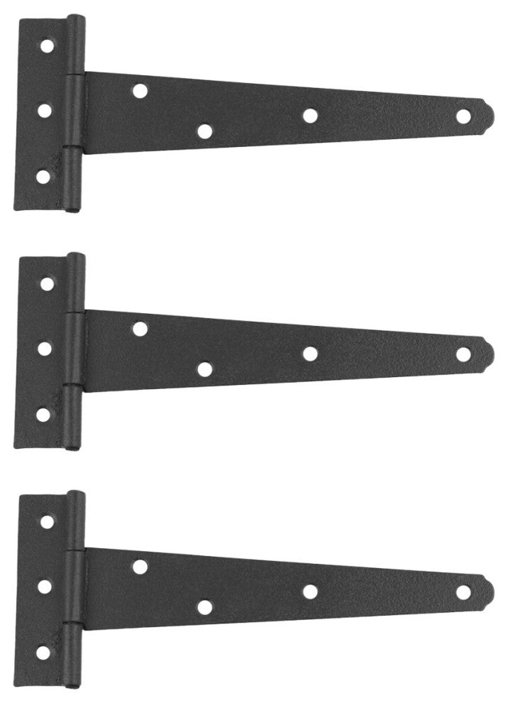 3 T Strap Door Hinge Black RSF Black Iron Light Duty 7" |