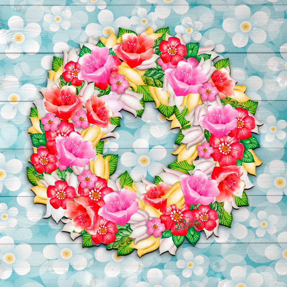 Flowers Summer Wreath Door Hanger