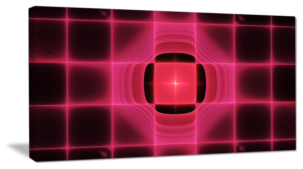 Pink Thermal Infrared Visor, Oversized Abstract Canvas Art Print, 60x28