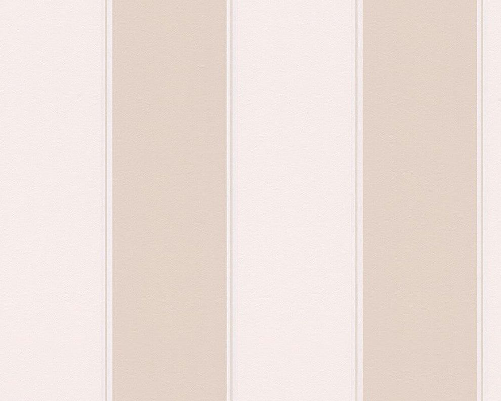 Metropolis 2, Urban Graphic Stripes Floral Plain Light Cream Wallpaper Roll