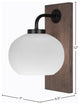 Oxbridge Wall Sconce, Matte Black & Painted Distressed Metal, 7" White Muslin