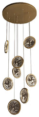 Bezaudun-les-Alpes | Gold Rings Crystal Chandelier, L8