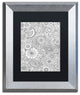 Hello Angel ''Paisley Floral'' Art, Silver Frame, Black Mat, 14x11