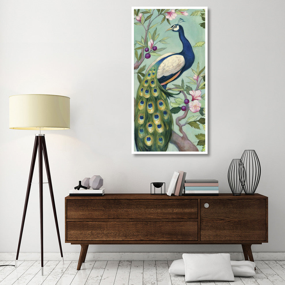"Pretty Peacock II" Digital Paper Print by Julia Purinton, 32"x62"