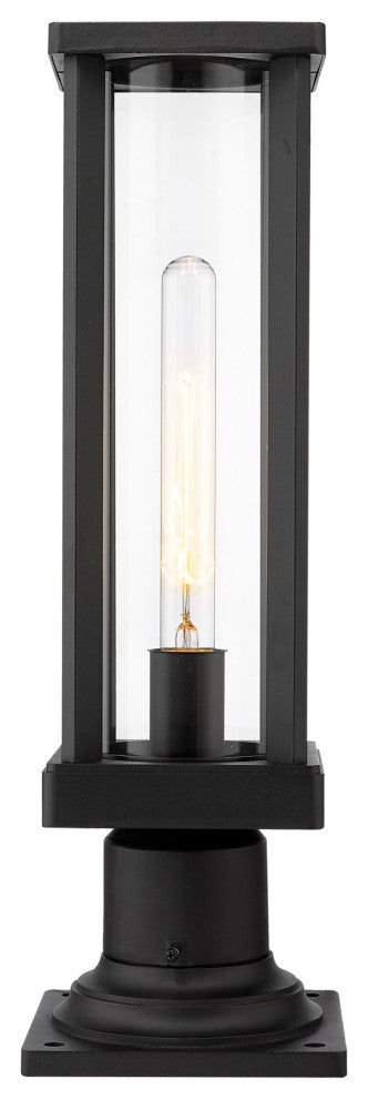 Z-Lite 586PHMR-533PM Glenwood 16" Tall Outdoor Pier Mount Post - Black