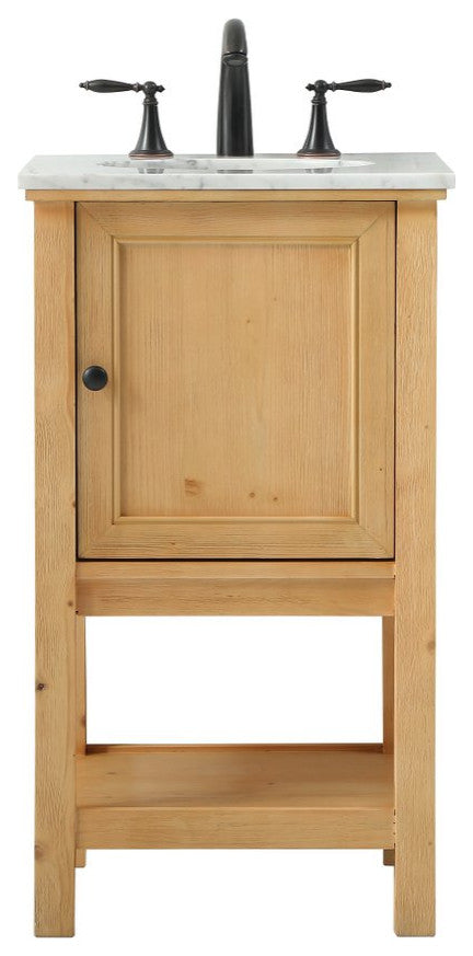 Matilda 19" Transitional Natural Wood-Light Bathroom Vanity