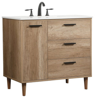 Bailey 22" Modern Natural Oak-Light Bathroom Vanity