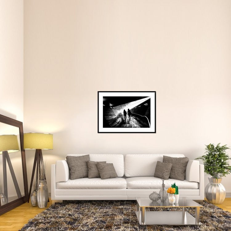 "Walking Towards The Light" Framed Digital Print by Tetsuya Hashimoto, 44x32"