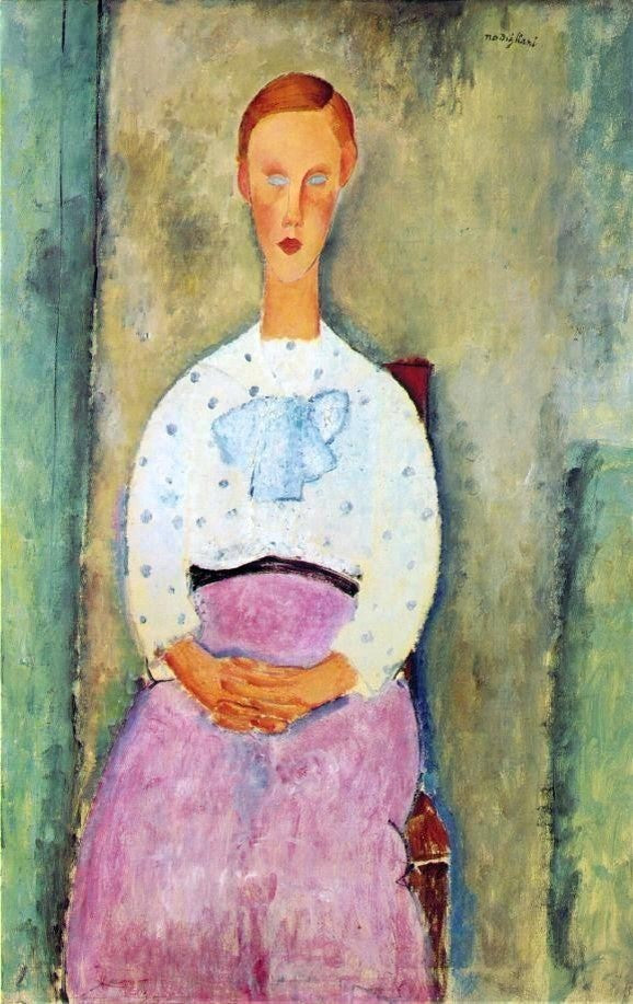 Amedeo Modigliani Girl With a Polka-Dot Blouse Wall Decal