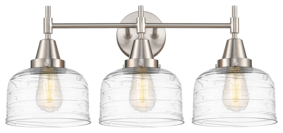 Innovations 447-3W-SN-G713 3-Light Bath Vanity Light, Satin Nickel
