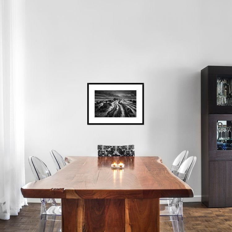 "Dark Barrika" Framed Digital Print by Antonio Carrillo Lopez, 30x22"