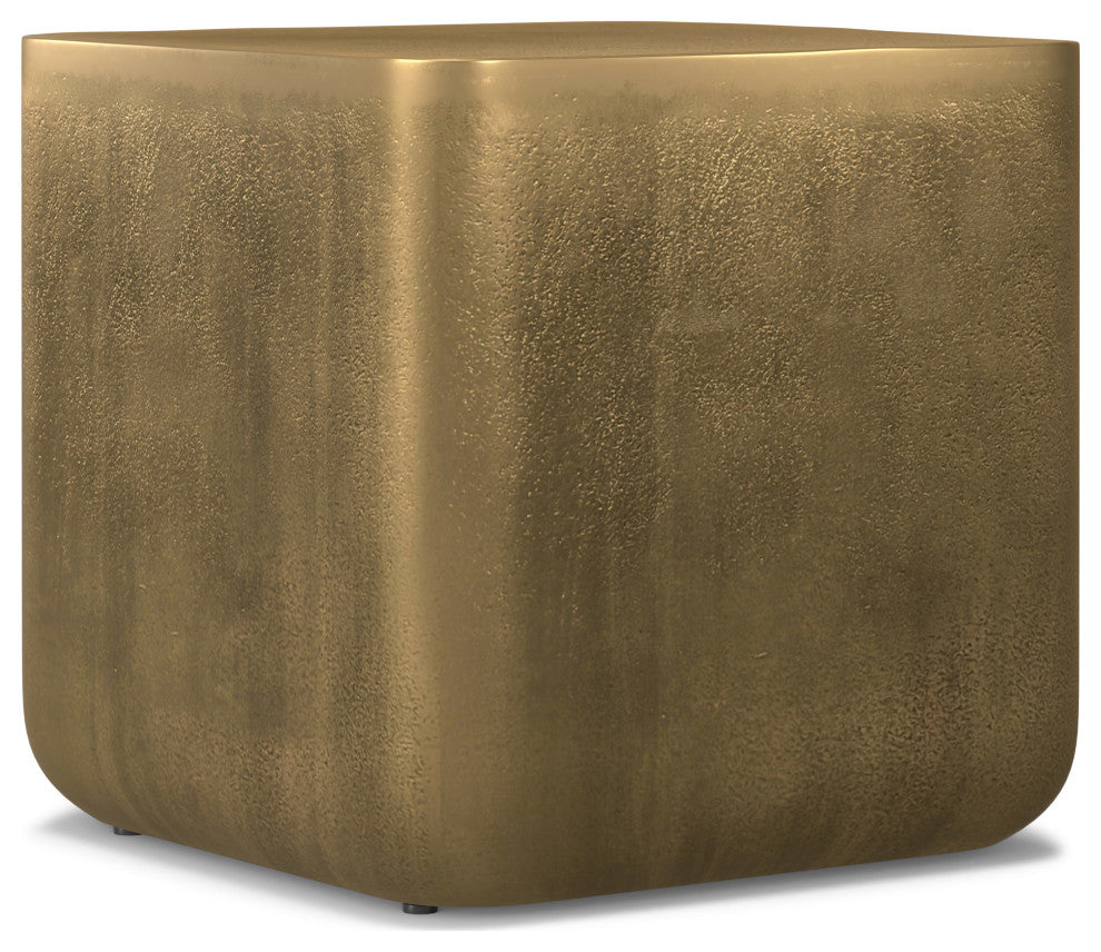 Bassett Side Table, Antique Brass